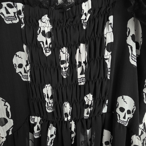 Royal Bones Black And White Skull Dress Size M - Picture 7 of 9